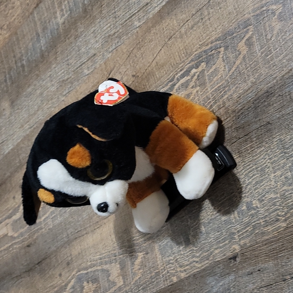 Gently Loved Ty plush dog Roscoe on tag Large 12 inches tall pet-free smoke-free